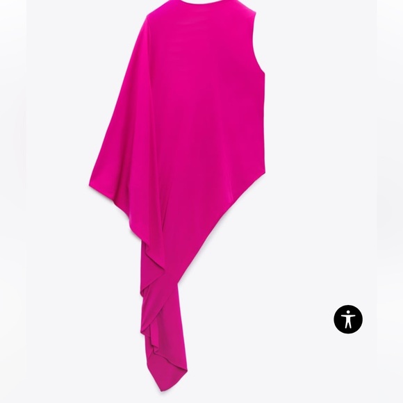 NWT ZARA 2pcs ASYMMETRIC TOP AND DRAPED SIDE SKIRT IN SIZE S - Picture 5 of 8